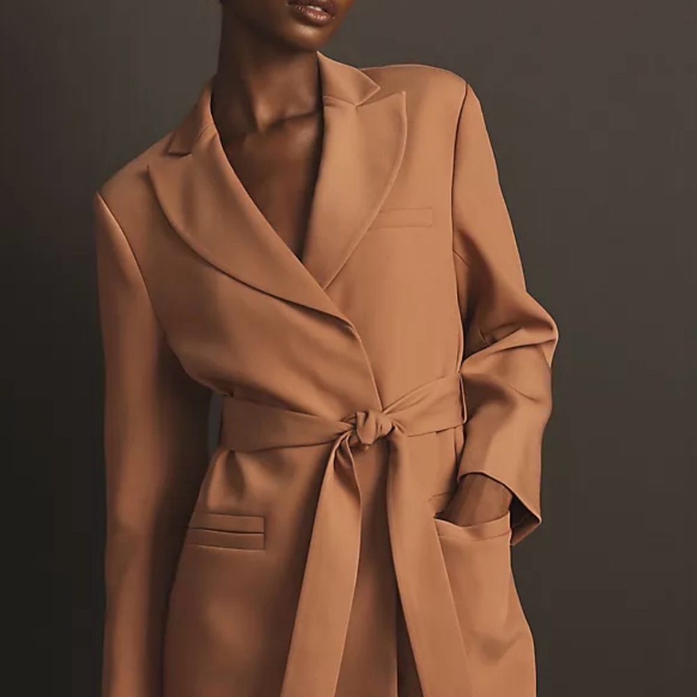 Anthropologie Mare Mare Classic Tie Blazer Jacket